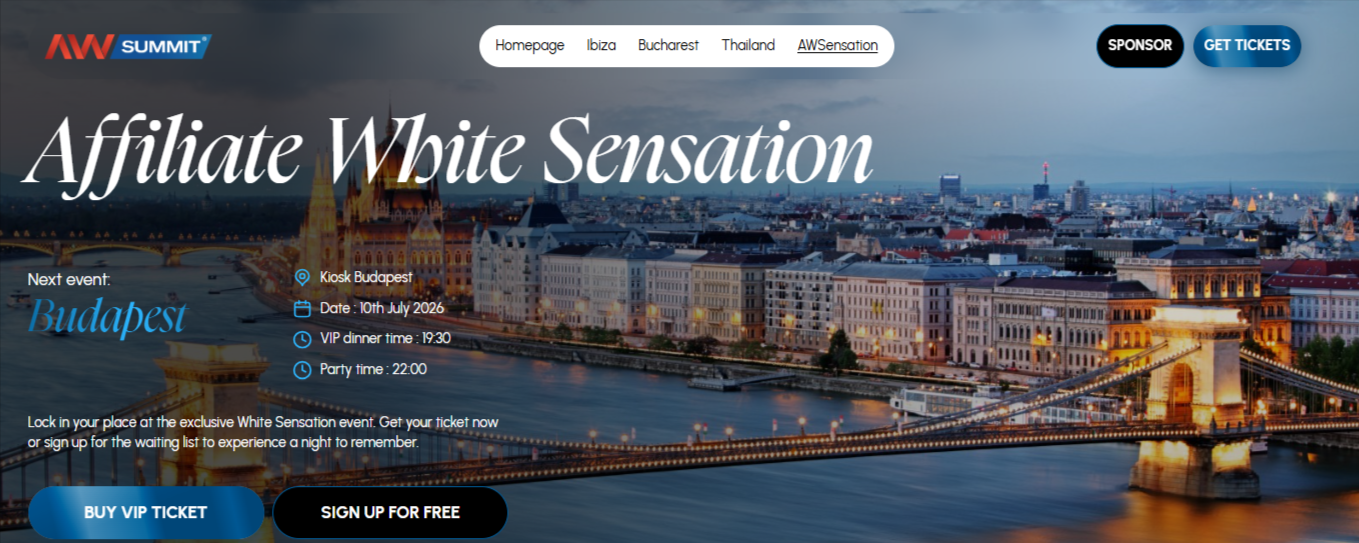 Affiliate White Sensation – Budapest