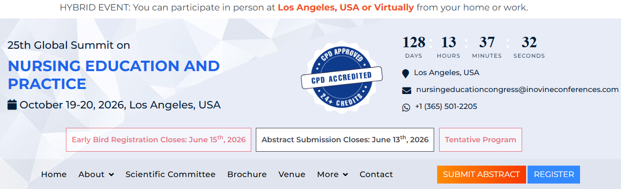 25th Global Summit on Nursing Education and Practice